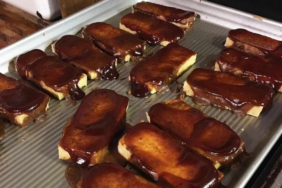 Baked BBQ Tofu Horizontal