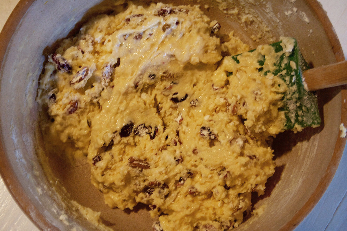 Cinnamon Glazed Cranberry Apple Scones