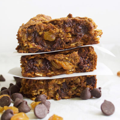 Double Pumpkin Breakfast Bars Stack